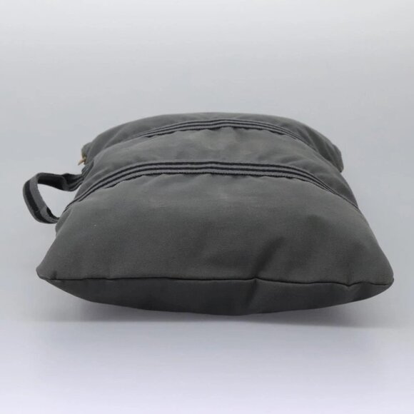 HERMES Fourre Tout Porte Documents Business Bag Canvas Gray Silver Auth 124325 - Picture 4 of 16